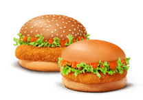 Korean Mc Aloo Tikki Burger + Korean Mc Spicy Paneer Burger