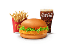 Korean Chicken Surprise Burger Combo (M).