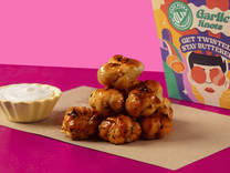 The Royal Garlic Knots with Cheesy Dip