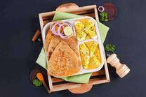 Mughlai Egg Curry with Paratha Lunchbox