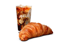 Butter Croissant + Iced Coffee-.
