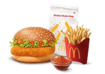 Korean Mc Spicy Paneer Burger + Korean Shake Shake Fries (M)