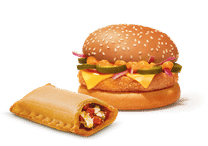 Corn & Cheese Burger + Veg Pizza McPuff