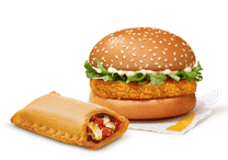 McVeggie Burger + Veg Pizza McPuff