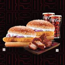 2Crispy Chicken Burger+Korean Spicy Chicken(4pc)+2Coke.
