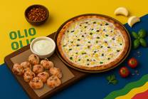Corn and Onion Pizza + Knots Combo
