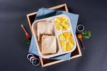 Mughlai Egg Curry with Rumali Roti Lunchbox