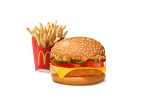 Mexican Grilled Chicken & Cheese Burger + Fries (M)
