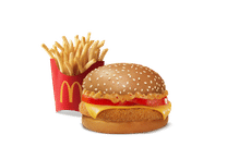 Mexican Corn & Cheese Burger + Fries (M)