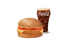 Mexican Corn and Cheese Burger + Coke (M).