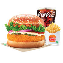 Extra Crunchy Veg Whopper Deluxe(Reg. Size Bun) Meal (M)