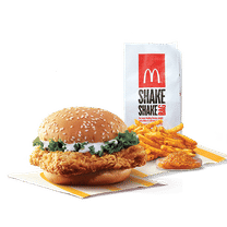 McSpicy Chicken Burger + Fries (M) + Piri Piri Spice Mix