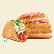 Crispy Veg Double Patty Burger+Veg Crunchy Taco.