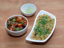 Paneer Chilly + Fried Rice + Salad