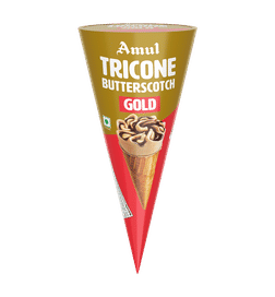 Amul Icecream Tricone Gold Butter Scotch