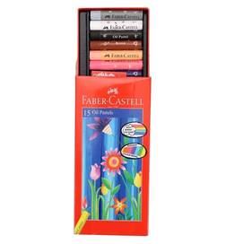15 Shades Oil Pastel Colour with Scrach Tool