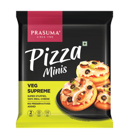 Veg Supreme Pizza Minis 4.5 Inches each | Microwave, oven, airfryer or tawa