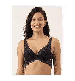 F091 Butterfly Cleavage Enhancer Plunge Push-Up Bra - 36C