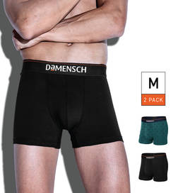 Mix Deo-Cotton Basic Trunk Physical Check & Mate Teal Black Knight-(Pack of 2) - M