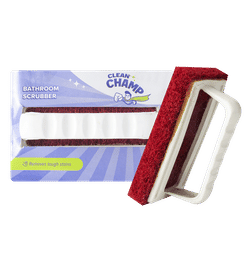 Bathroom Scrubber (White and Maroon)