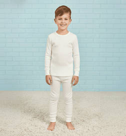 by Lux Cozi Boy's White Thermal Trouser-OT076