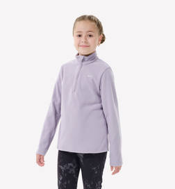 Decathlon Quechua Kids Warm Half Zip Hiking Jacket (Purple, 12-13Y)