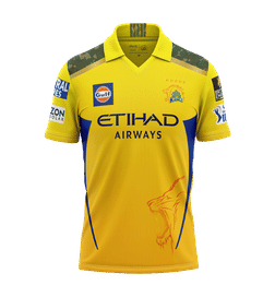 Chennai Super Kings Authentic Fan Jersey IPL 2025 Adult Dhoni 7 Half Sleeve - M