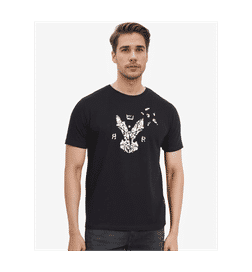 Men Conno Primary Black T Shirt - L
