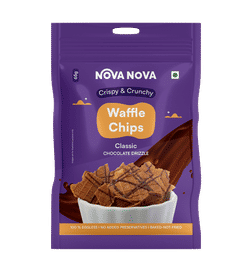 Waffle Chips | Classic with Belgian Chocolate Drizzle I 100% Eggless