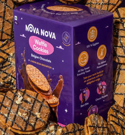 Mini Waffle Cookies Belgian Chocolate Box of 6 Cookies