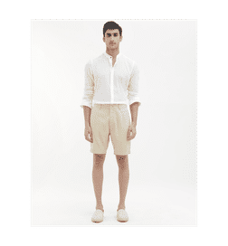 Men Edam Primary Beige Shorts (Pack Of 1) Size - 30