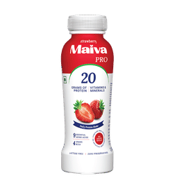 Maiva Pro Strawberry 20g Plant Protein Shake with 20 Multivitamin