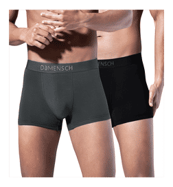 Deo-Soft Modal Men's Underwear Trunk (Pack of 2, Grey, Black)-L