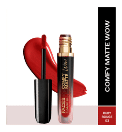 Comfy Matte Wow Liquid Lipstick - Ruby Rouge 03, 3.8ml | Long Lasting