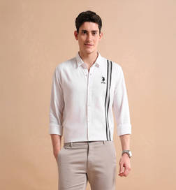 Tailored Striped Shirt White - XL