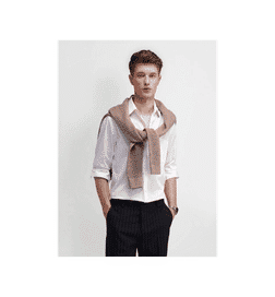 Cutaway Collar Slim Shirt White - 39