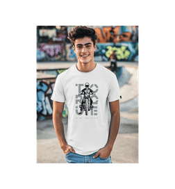 Pack of 1 100% Cotton Men's Torque Graphic Printed T-shirt White - XL