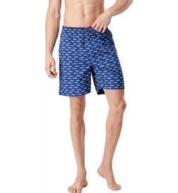 Men's 100% Combed Cotton Premium Regular Fit Printed Boxer - Blue - M
