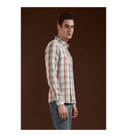 MultiColor Checkered Slim Fit Casual Shirt - L