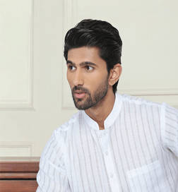 Men White Kurta-5207