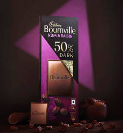 Bournville Rum & Raisin Dark Chocolate Bar - Pack of 2