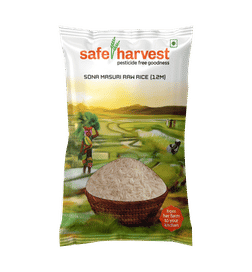 Sona Masoori Raw Rice (12 Months) | Lab-Tested Pesticide & Arsenic Free