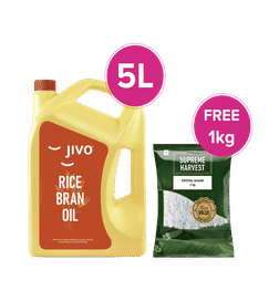 Ricebran Oil 5l 5ltr & Get Supreme Harvest Crystal Sugar 1kg Free