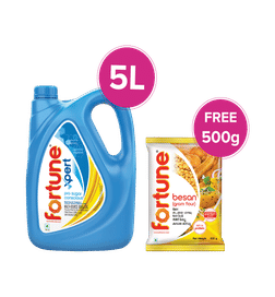 Xpert Pro Sugar Conscious Oil Blend Of Rice Bran & Sesame Oil 5ltr & Get Fortune Besan Flour 500g Free