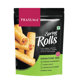 Signature Veg Spring Rolls, No Preservatives or MSG | Large Size, Extra Filling