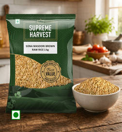 Sona Masoori Brown Raw Rice