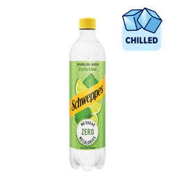 Zero Calories Flavoured Sparkling Water - Zesty Lime 600ml
