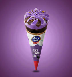 Dairy Day Blackcurrant Frozen Dessert Cone