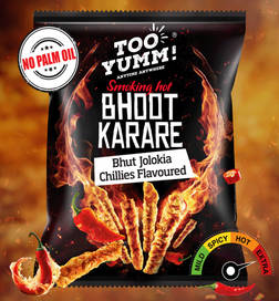 Too Yumm Smoking Hot Bhoot Karare, 60% Less Saturated Fats, No Palm Oil Healthy Crisps Namkeen