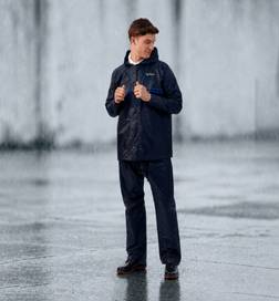 Rain Suit for Men (XL, Reversible, Navy)
